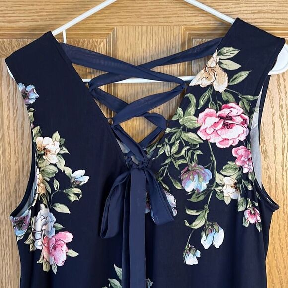 Fortune & Ivy Liberty Sleeveless Cross Back Dress Size 1X - Picture 4 of 6
